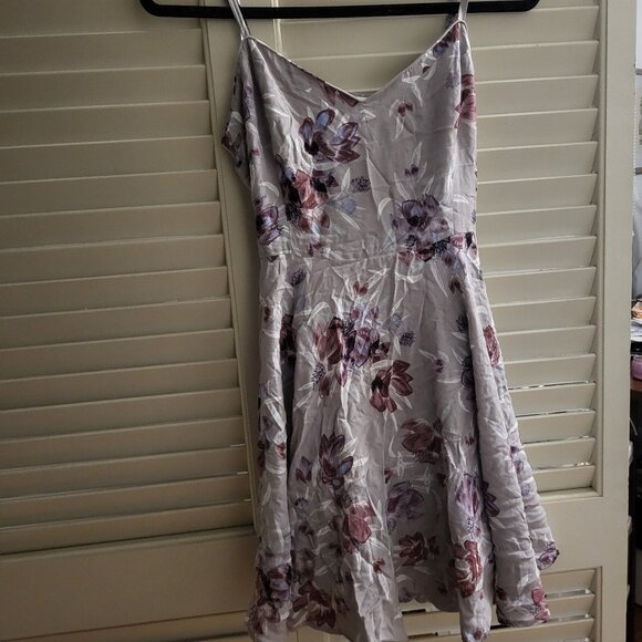 Aritzia talula Women's Floral Double Layer Mini Dress Size 8 - Picture 1 of 5